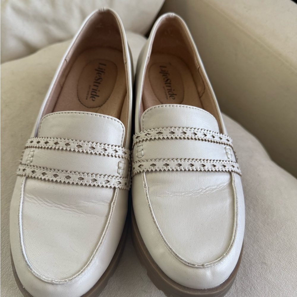 Bone Leather Loafers